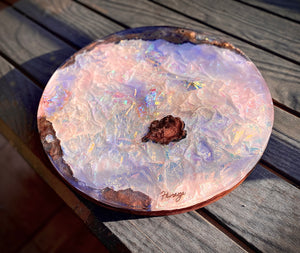 Pink opal inspired wall art