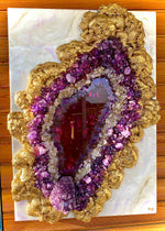 Load image into Gallery viewer, Amethyst geode inspired painting
