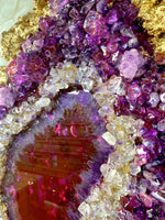 Load image into Gallery viewer, Amethyst geode inspired painting
