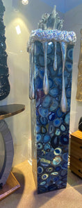 Blue agate lamp