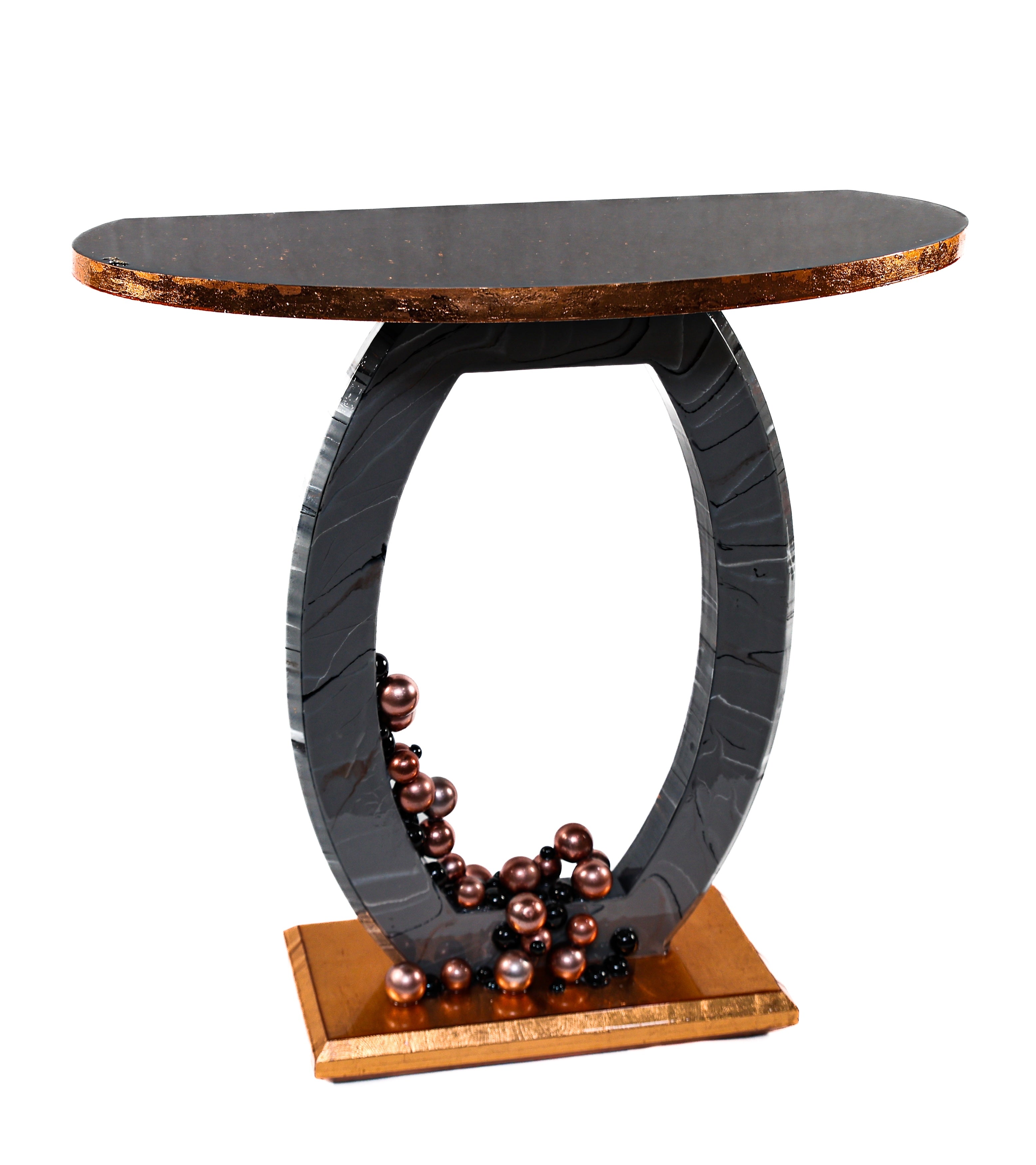 Marble and balls console table