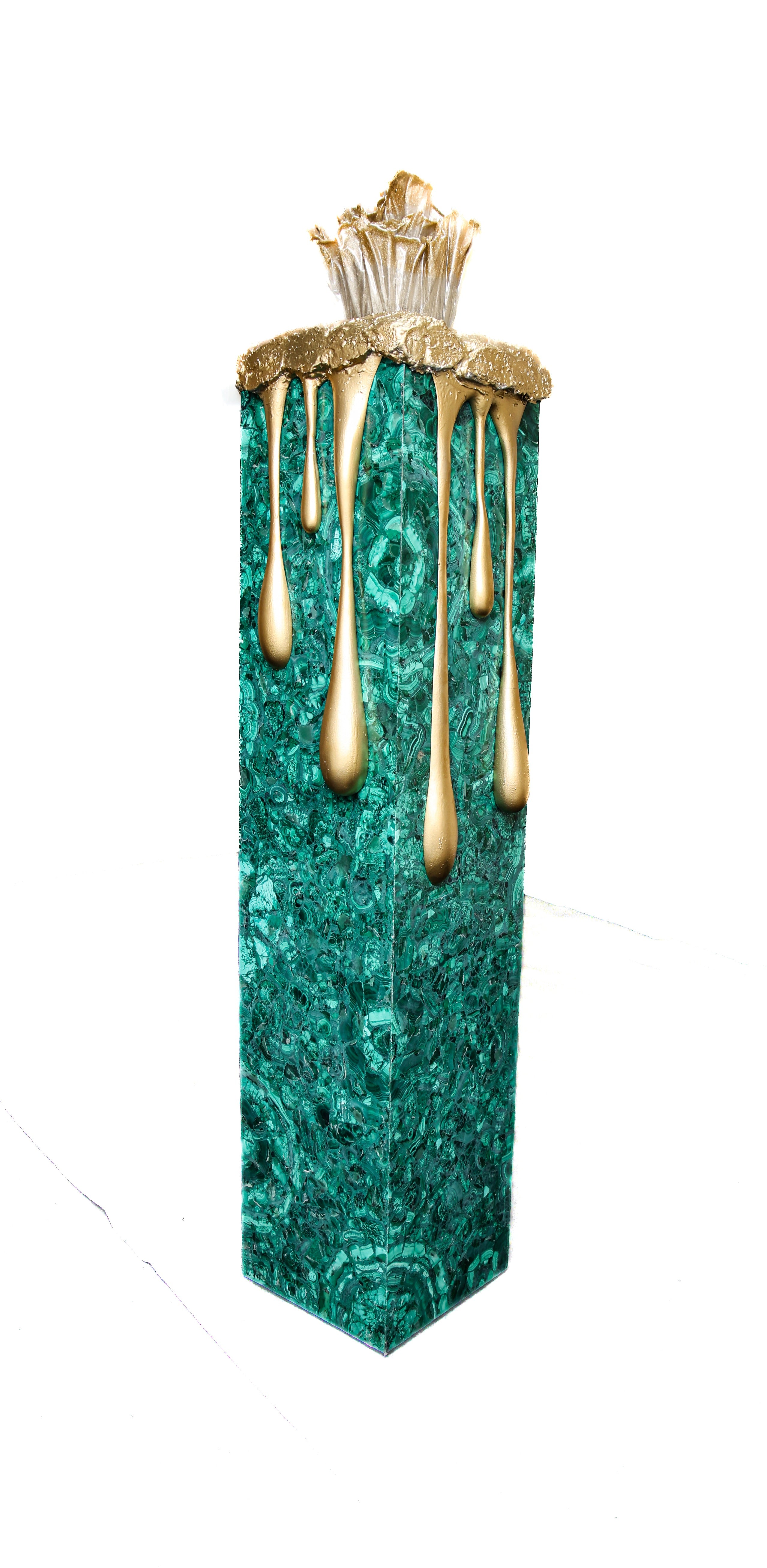 Malachite lamp