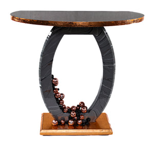 Marble and balls console table