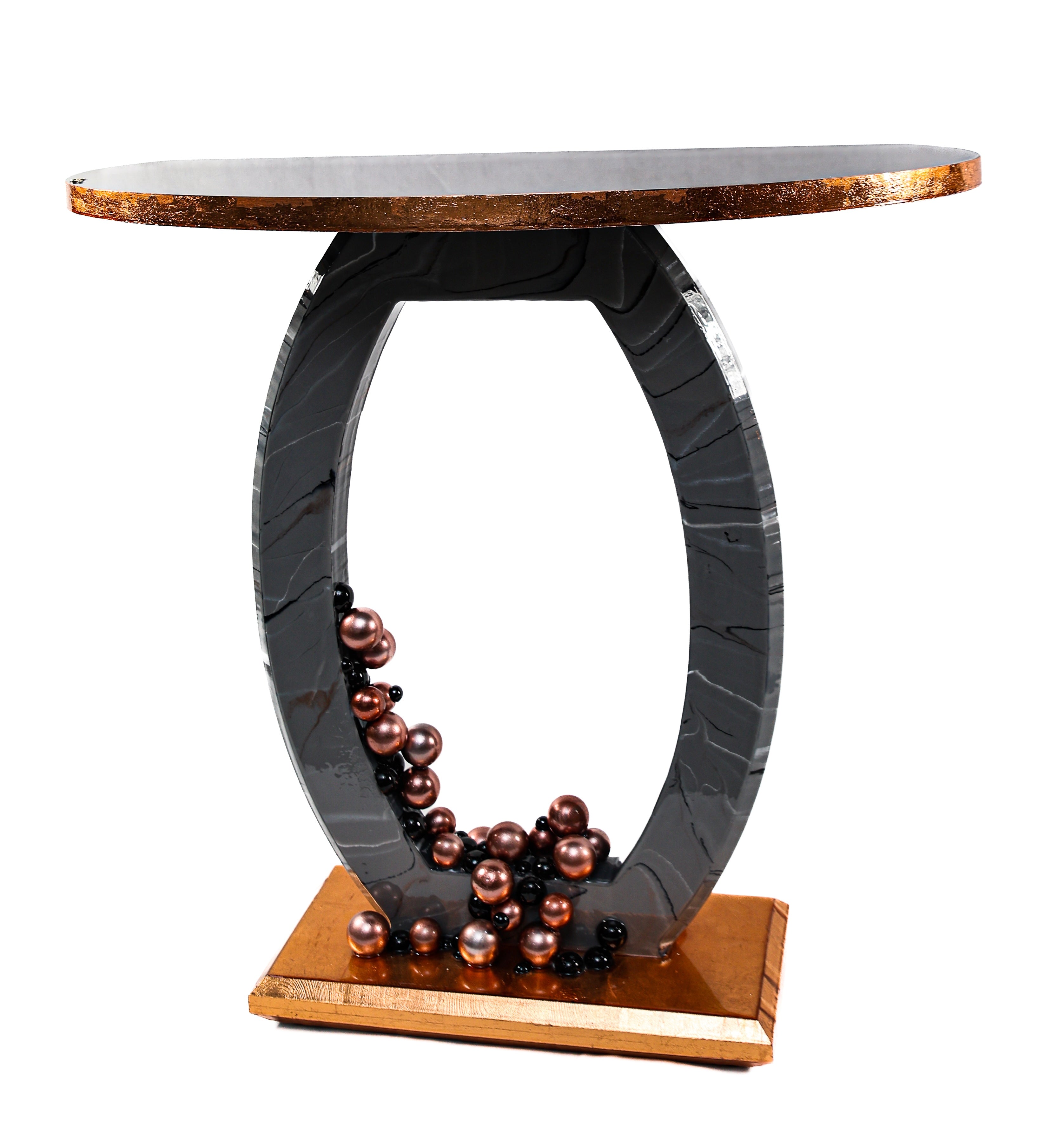 Marble and balls console table