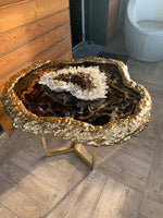 Load image into Gallery viewer, BLACK MARBLE GEODE TABLE
