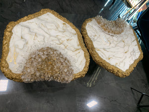 MARBLE GEODE TABLE