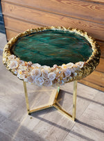 Load image into Gallery viewer, Jade and geode table
