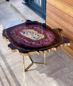 Load image into Gallery viewer, Amethysts and agate inspired table
