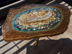 Copper brown abalone table