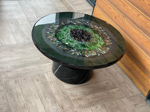 Customised Green marble table