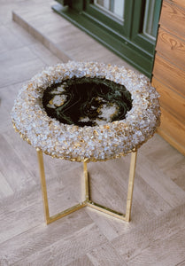 Black geode table