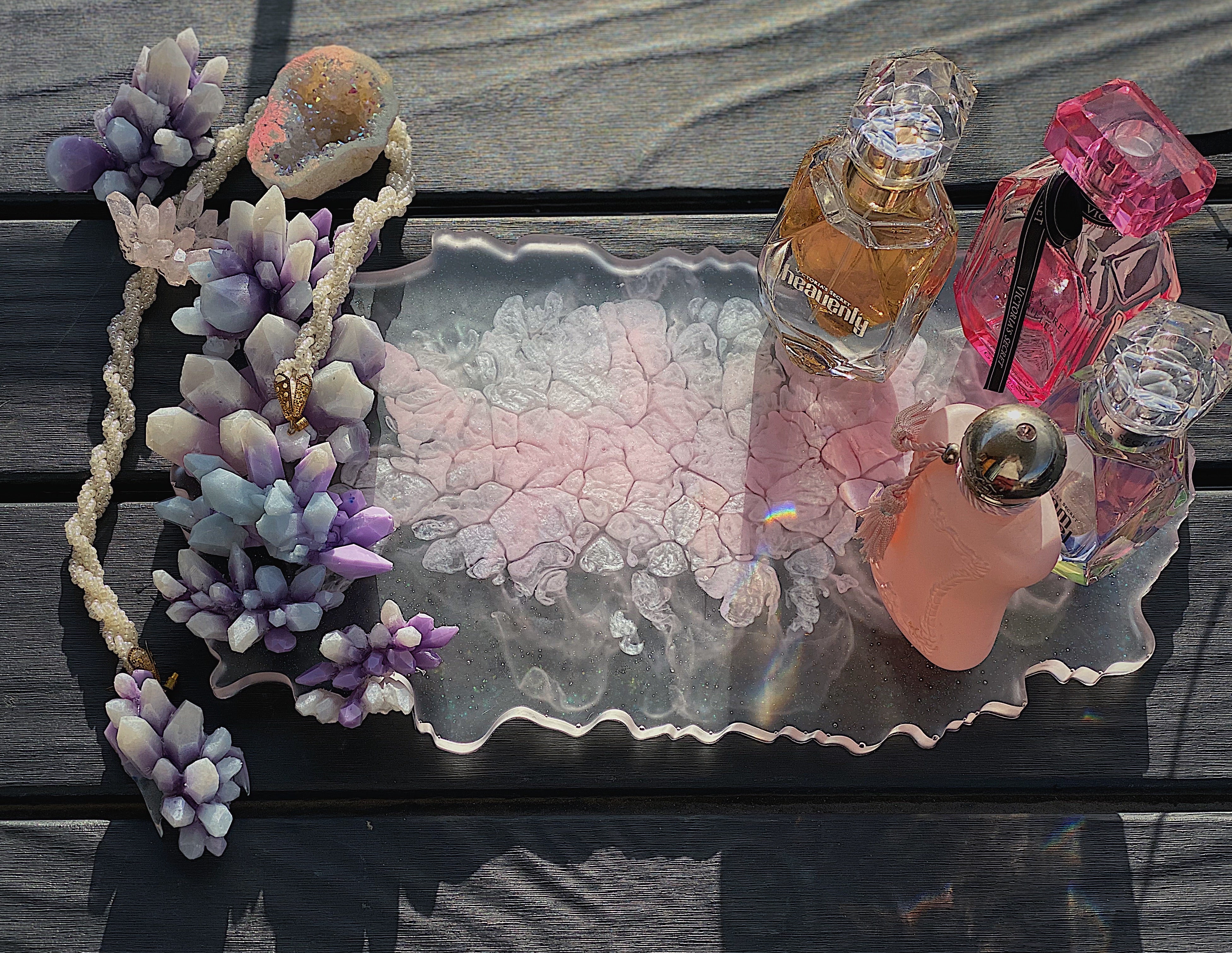 Pink colour blast Perfume tray