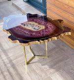 Load image into Gallery viewer, Amethysts and agate inspired table
